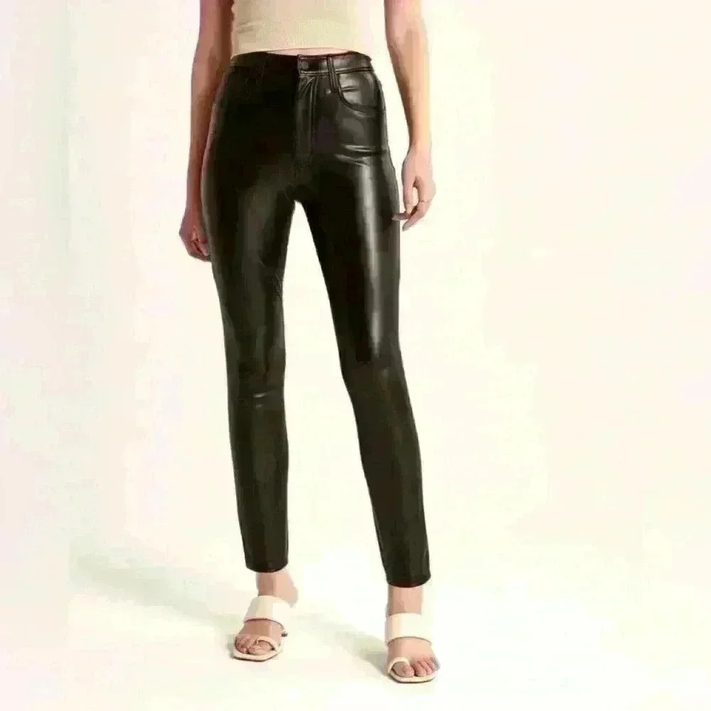Abercrombie & Fitch Faux Leather The Skinny High Rise Pants Size 28 or Size 6